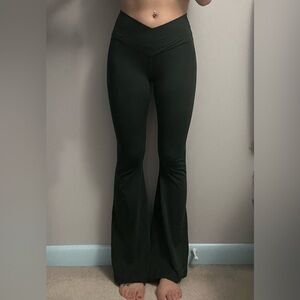 Hunter Green Flared Women's Leggings